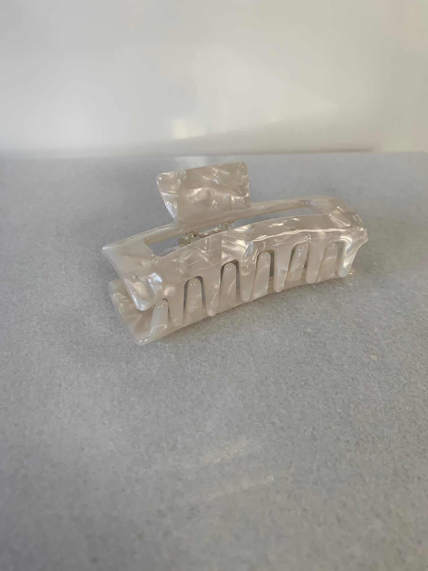 Pearl White Claw Clip small