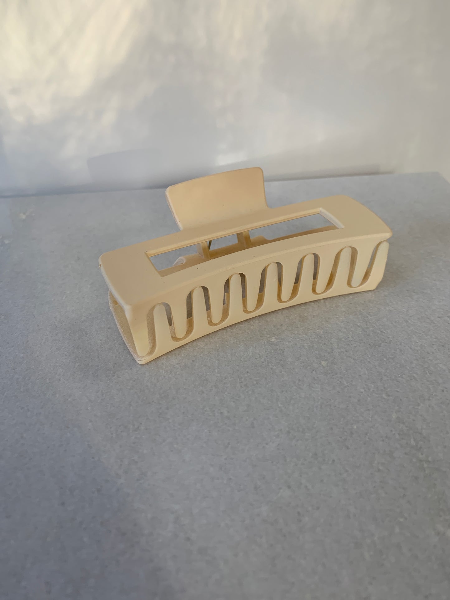 Ivory Cream Claw Clip large