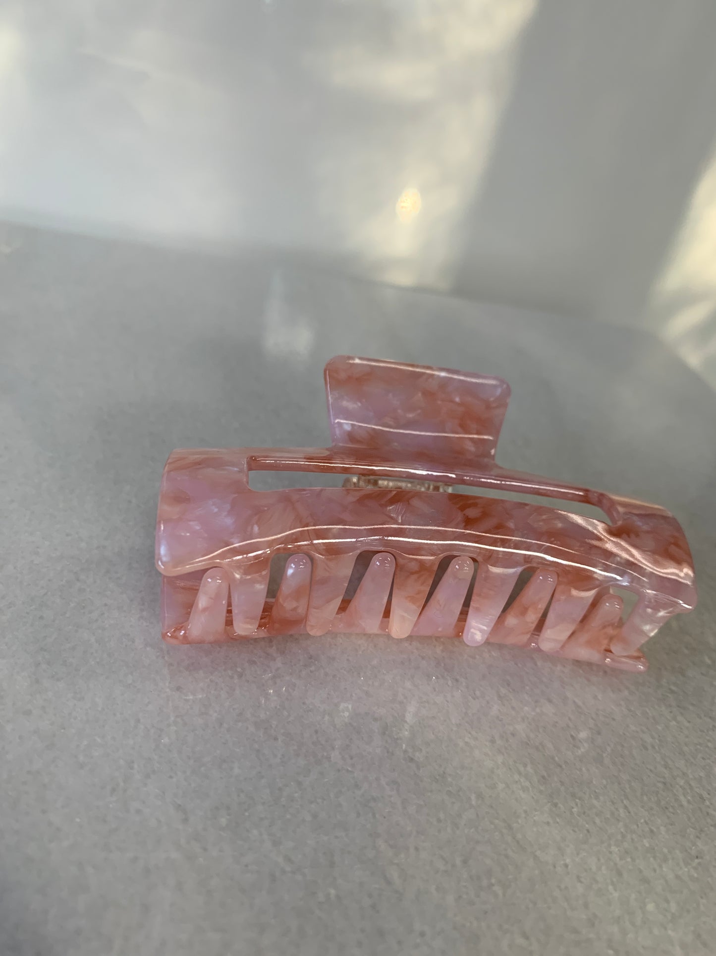 Rose Quartz Pink Claw Clip small